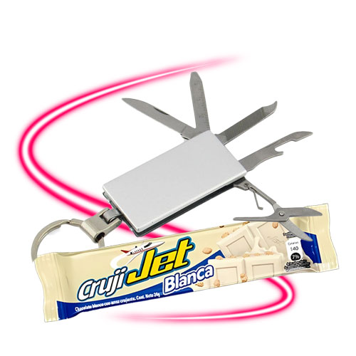 LLavero Suizo + chocolatina